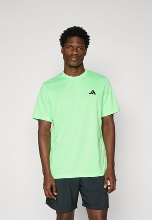 adidas Performance TRAIN ESSENTIALS - Camiseta deportiva - lime burst/black
