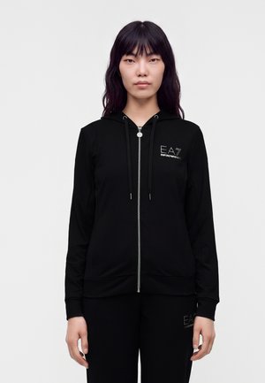EA7 Emporio Armani, TRACKSUIT - Survêtement - black/silver-coloured