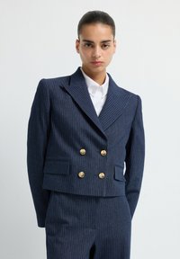 Blazer - striped navy blue