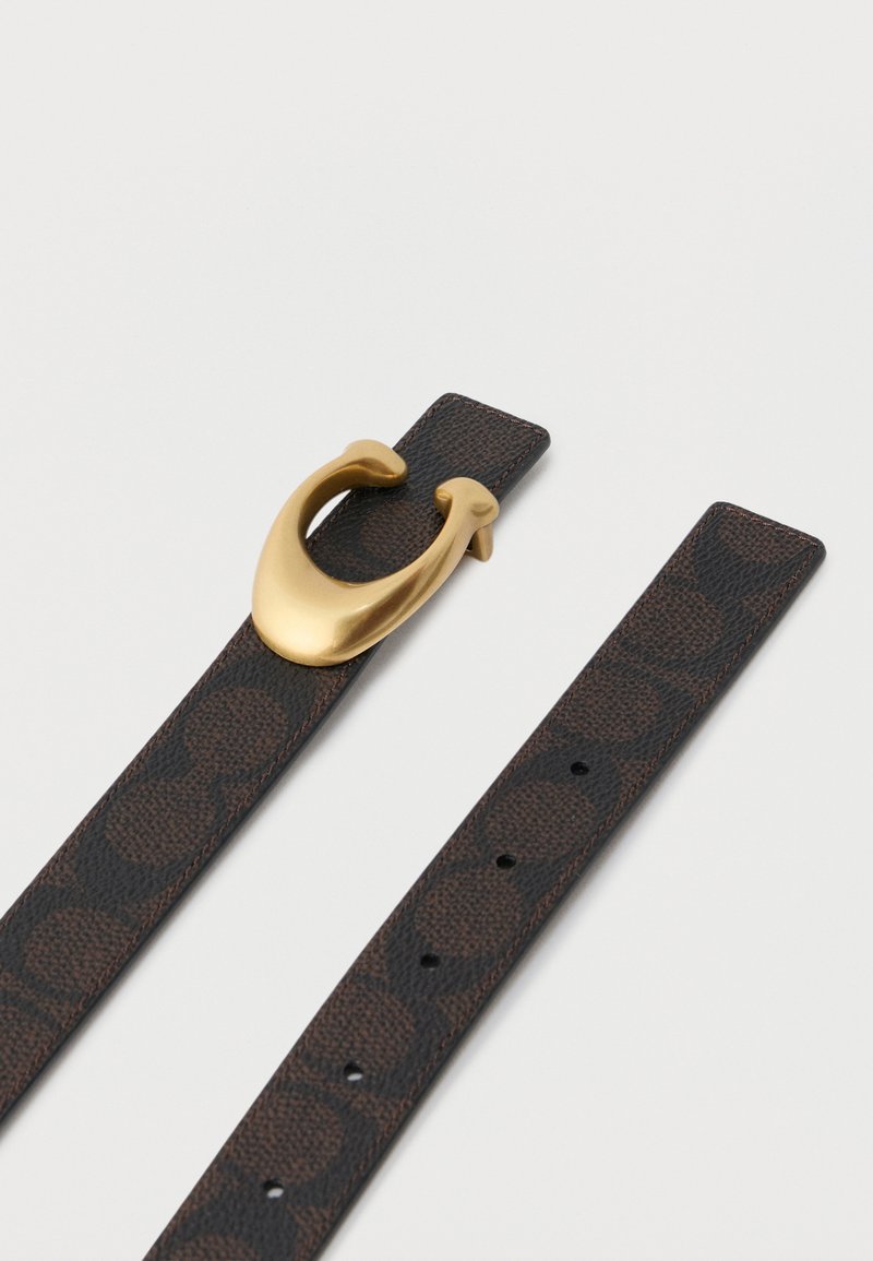 COACH SIGNATURE REVERSIBLE BELT - Belt - walnut/black/black  display picture 1