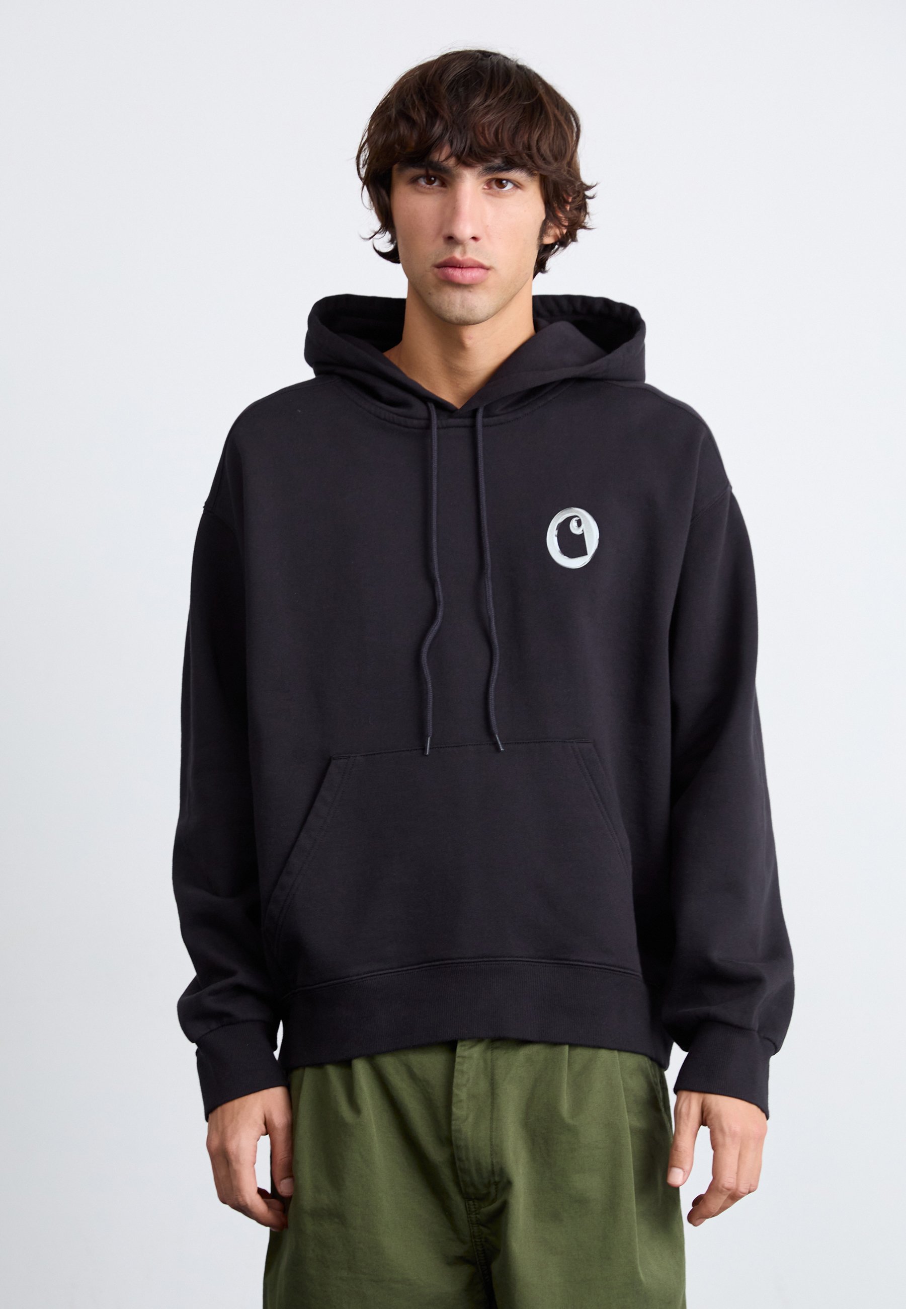 【carhartt】速達無料Hooded Charm Link スウェットフーディ/2色 Carhartt WIP Hooded Charm Link Sweat, Black / Silver