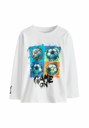 Next, REGULAR FIT - LONG SLEEVE GRAPHIC T-SHIRT - Long sleeved top - white football