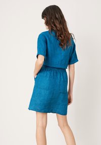 s.Oliver ROCK AUS LEINEN - Jupe trapèze - dark teal melange