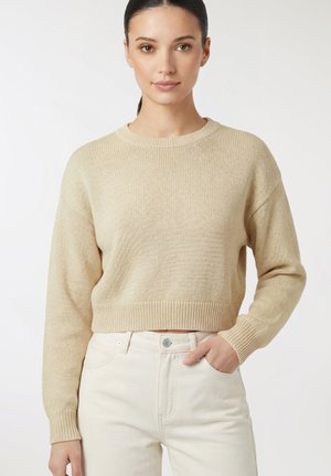 AMPIA GIROCOLLO A TINTA UNITA - Maglione - beige chiaro