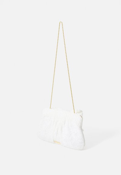 Loeffler Randall RAYNE PLEATED FRAME WITH BOW - Cross body bag - white/cream