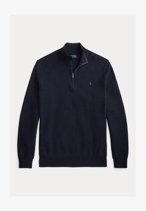 Polo Ralph Lauren Big & Tall, KNIT COTTON QUARTER-ZIP SWEATER - Sweater - navy heather