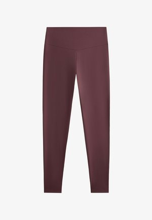 OYSHO, COMFORTLUX ANKLE-LENGTH LEGGINGS 31320226 - Leggings - burgundy