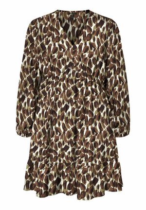 Vero Moda Curve, KLEID VMCMEA KURZES KLEID - Nappali ruha - chocolate torte