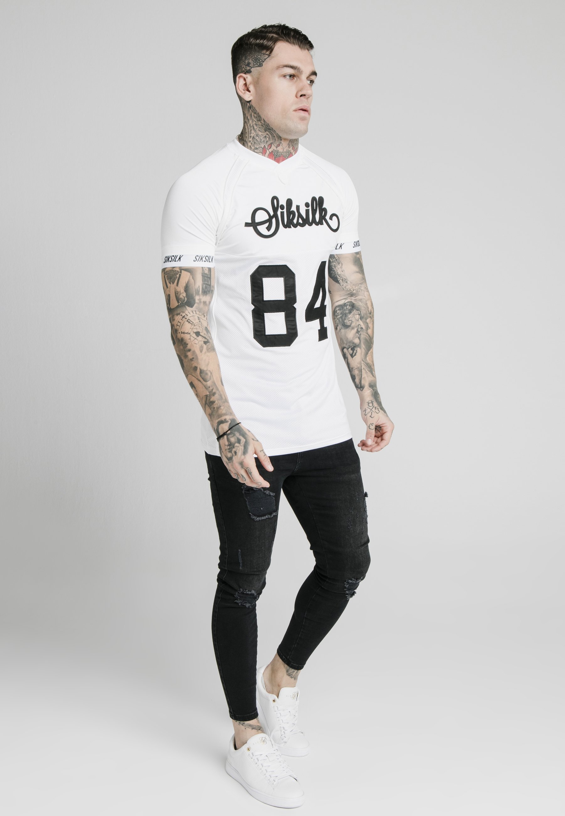 SIKSILK SPORTS TEE - Camiseta estampada - white/blanco - Zalando.es