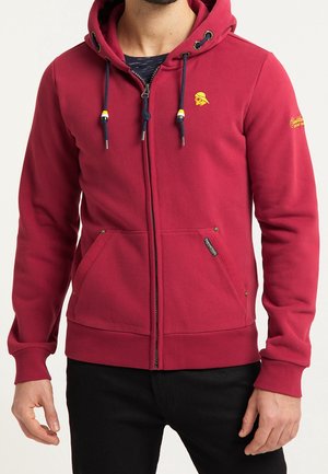 Sweater met rits - red