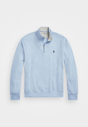 LUXURY JERSEY QUARTER-ZIP PULLOVER - Ilgarankovis viršutinės dalies drabužis - isle heather