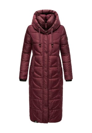 WAFFELCHEN - Wintermantel - dark red melange