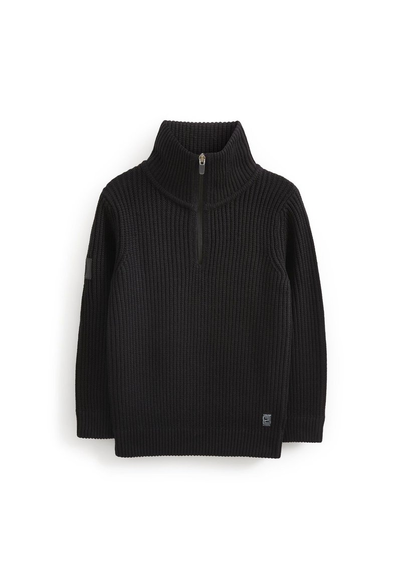 Next - UTILITY ZIP NECK - Pulóver - black, Nagyítás