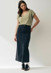 Next RICH CAP SLEEVE  - REGULAR FIT - Paprasti marškinėliai - olive green