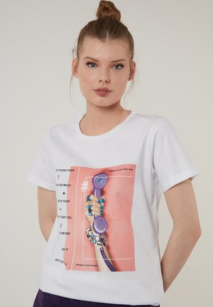 Print T-shirt - white