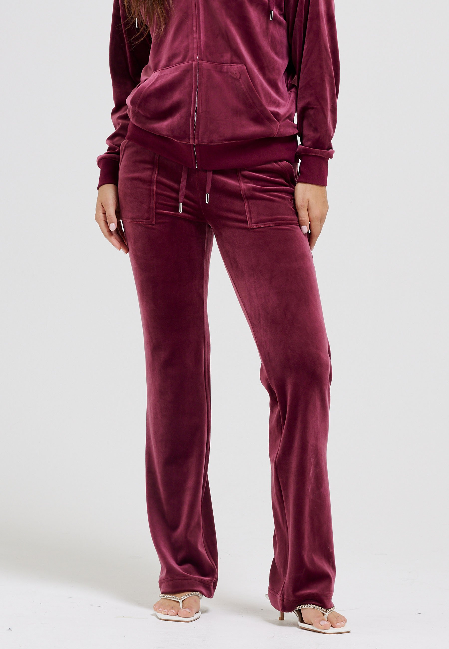 Juicy Couture DEL RAY - Tracksuit bottoms - tawny port/light red
