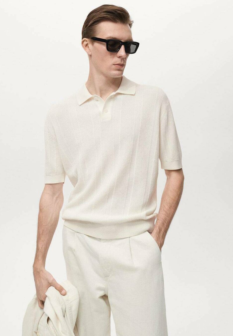 Mango - Poloshirt - ecru, Vergroten