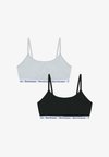 2 PK - Brassière - black grey