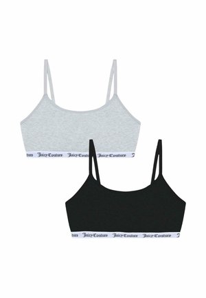 2 PK - Bustier - black grey