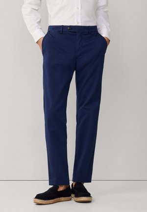 GD TEXTURED CO - Pantalones chinos - naval blue