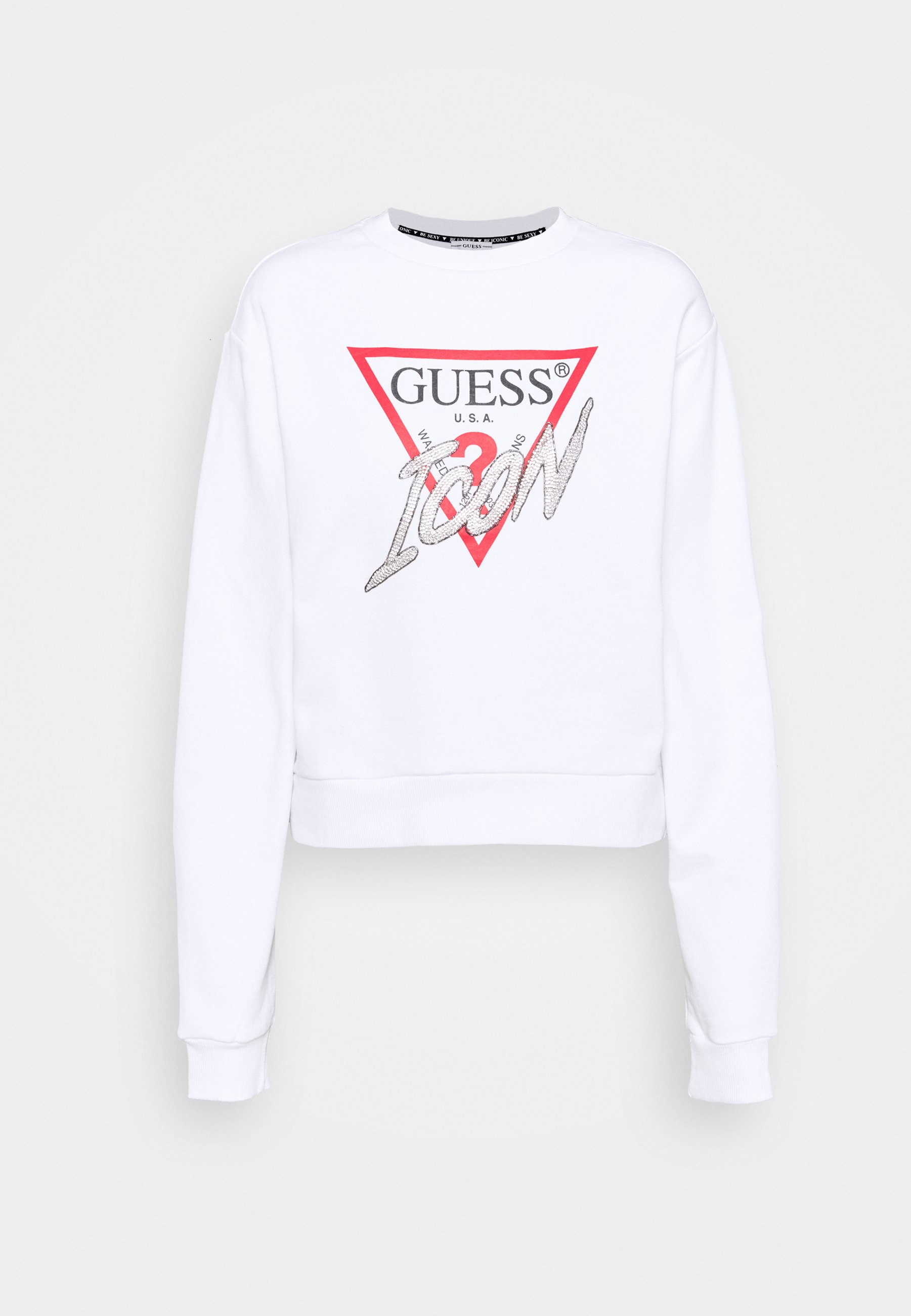 white guess sweater