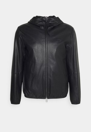Emporio Armani BLOUSON - Kožená bunda - nero