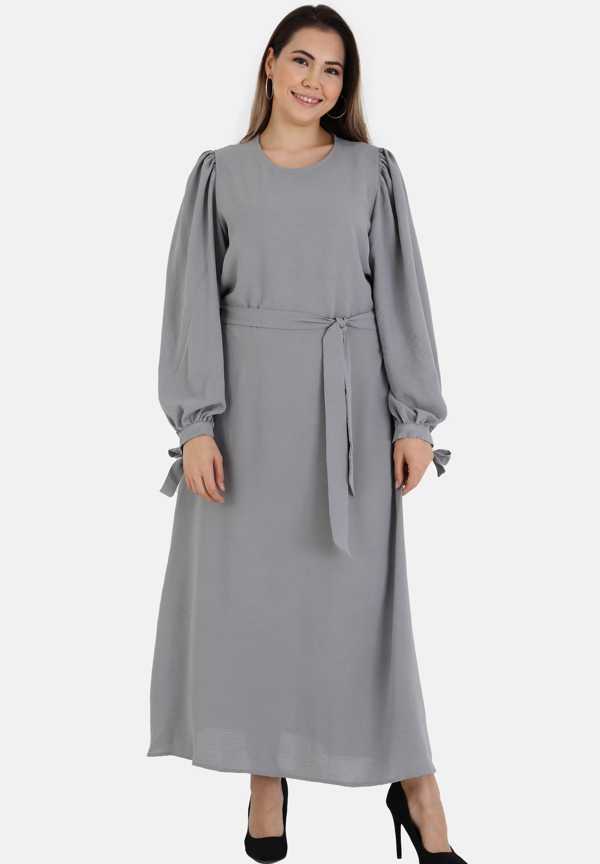 homecoming dress stores in lake charles Maxi Linen Side Wrap Grey Dress