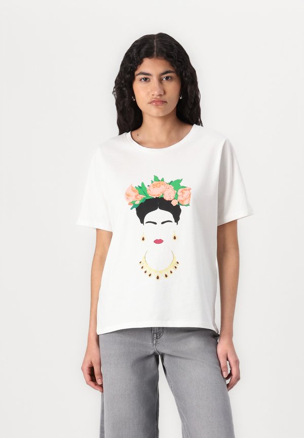 JDYFIONA O NECK - T-Shirt print - cloud dancer