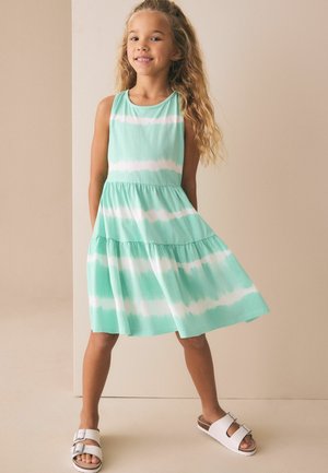 Next, REGULAR FIT - TWIST BACK SUMMER - Vestito casual - mint green tie-dye
