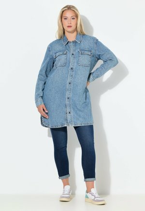 LANGARM - Manteau court - mid blue denim