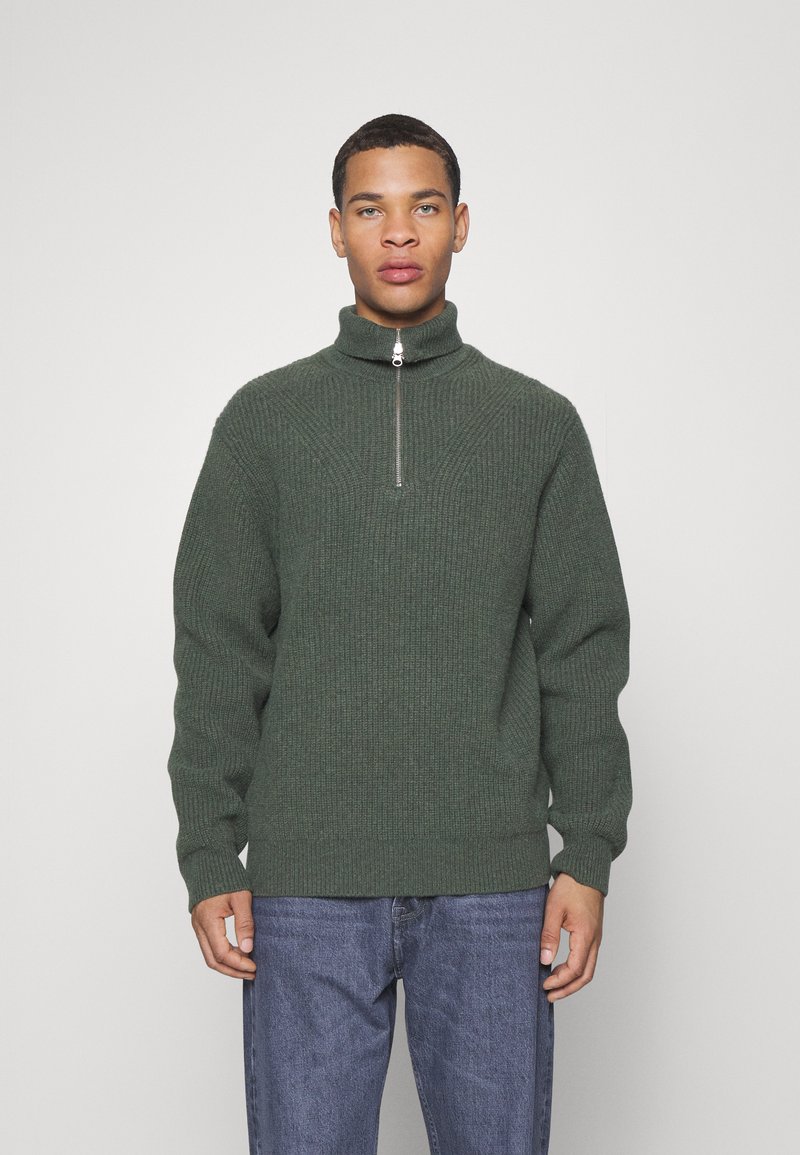 Samsøe Samsøe JACKS HALF ZIP - Džemperis - climbing ivy