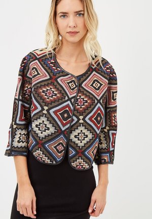 ÉTNICA DE CUELLO CON TERMINACIONES EFECTO - Blazer - black