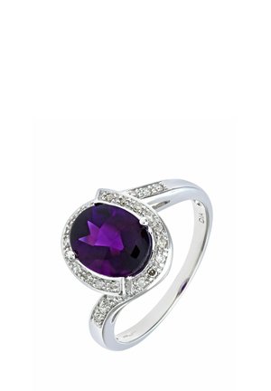 DIAMOND AND AMETHYST PARENT - Anillo - white gold-coloured