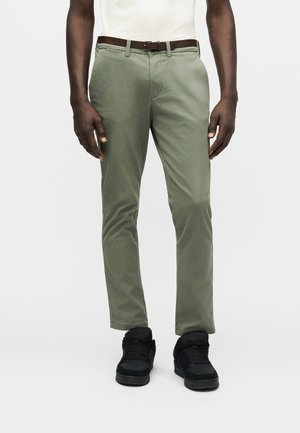 JPSTMARCO ADAM BELTED CHINO - Chinos - deep lichen green