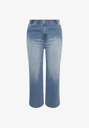 Yours Clothing, YOURS CURVE WIDE LEG SLOUCHY JEANS, ciemnoszary