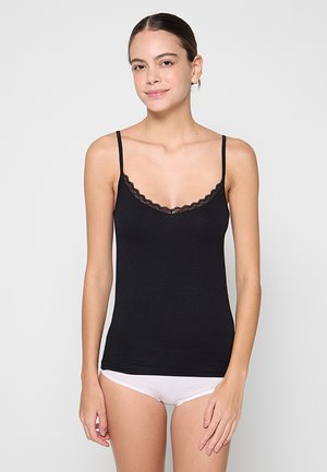 Triumph FEEL OF COTTON SPAGHETTI TOP - Unterhemd/-shirt - black