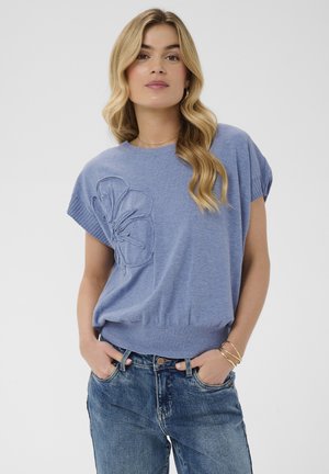 Cream, T-shirts print - stonewash melange