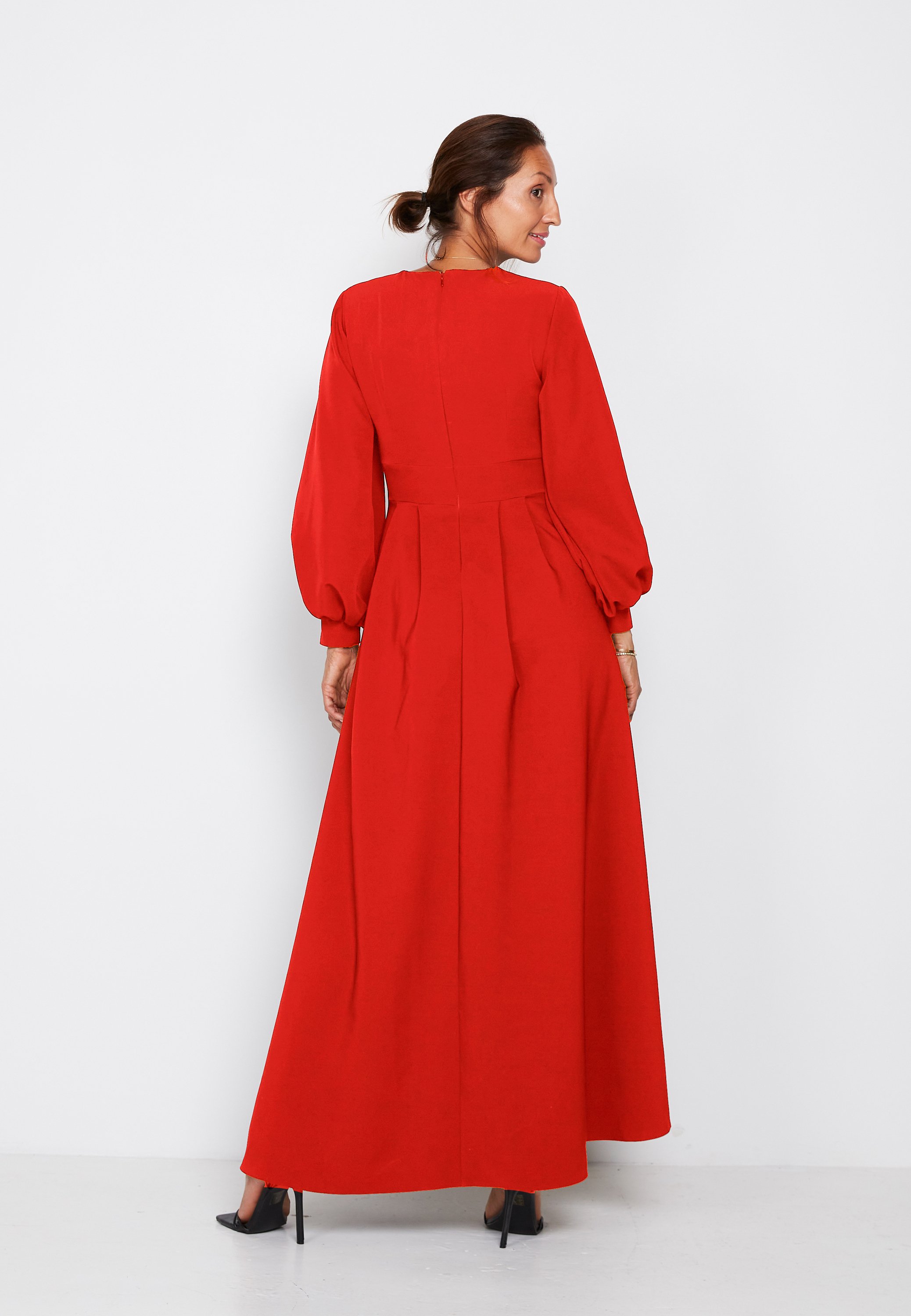 True Violet PLUNGE WRAP DRESS - Maxikleid - red/rot - Zalando.de