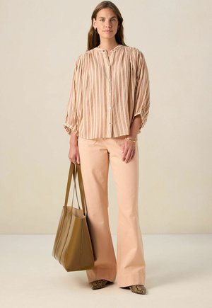 GESTREIFTE  - Blouse - beige