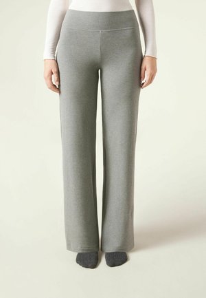 PALAZZO - Pantaloni - f grigio medio melange
