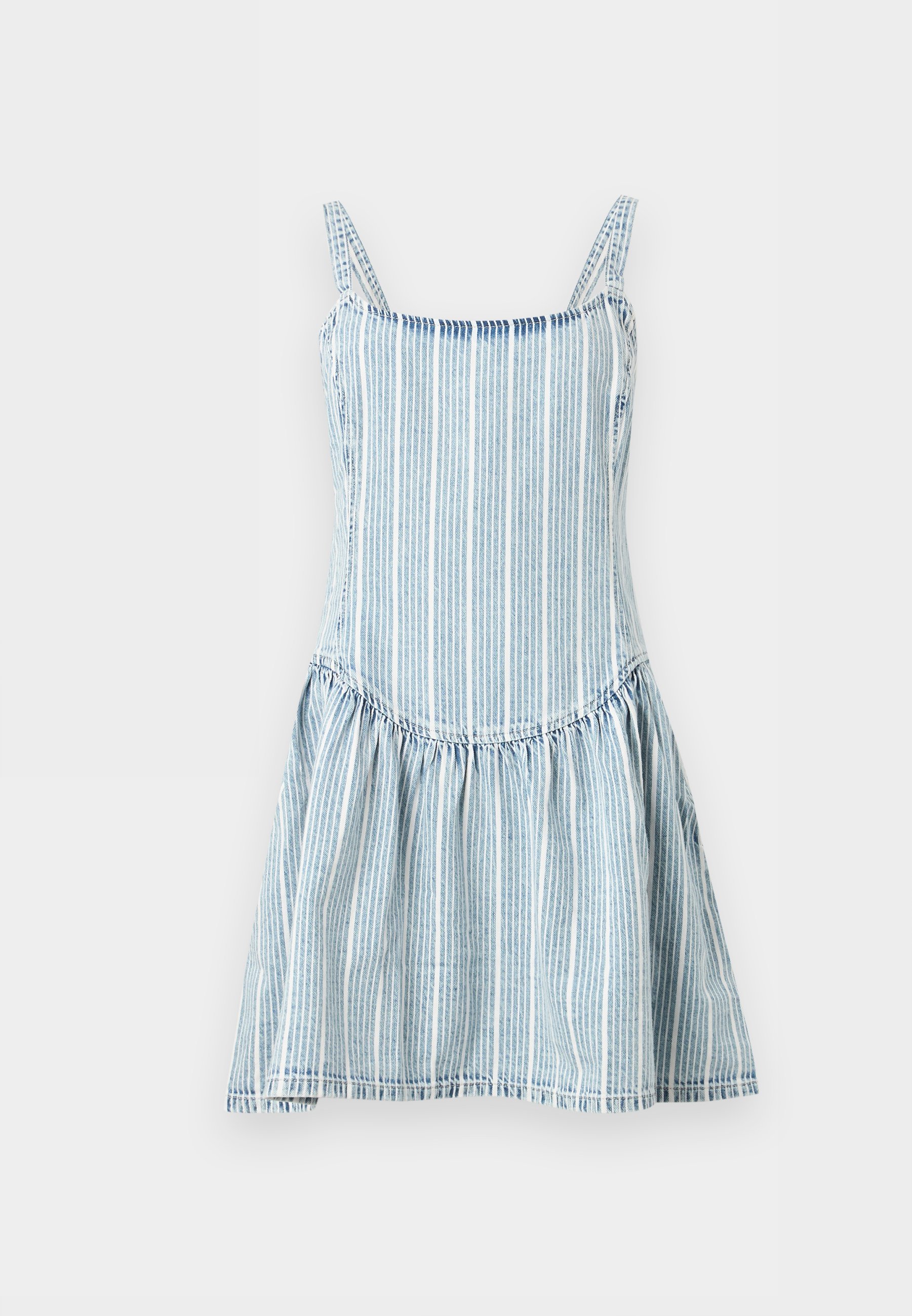 GAP DROPWAIST MINI DRESS STRIPE - Denimové šaty - indigo