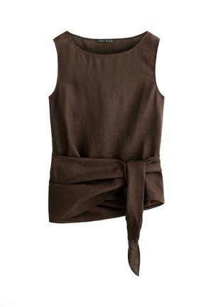 OYSHO, SLEEVELESS TOP SCARF - Blouse - mottled light brown