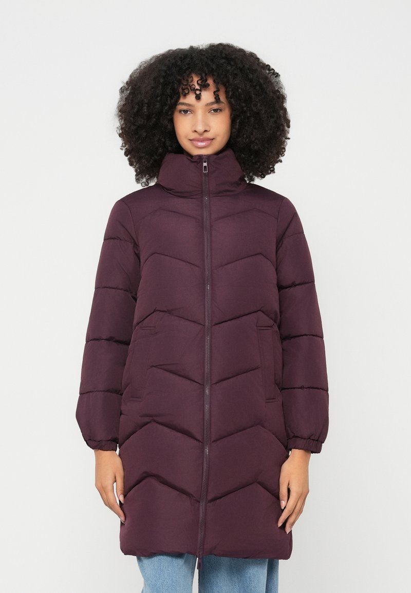 Vero Moda Petite Wintermantel bordeauxrood Vero Moda Petite Wintermantel bordeauxrood