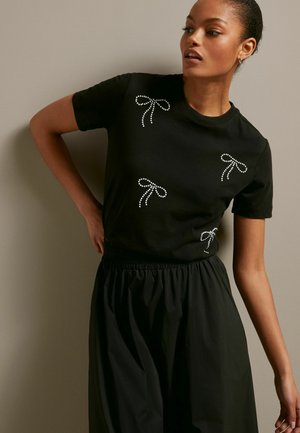 Next SHORT SLEEVE  REGULAR FIT - T-shirt imprimé - black