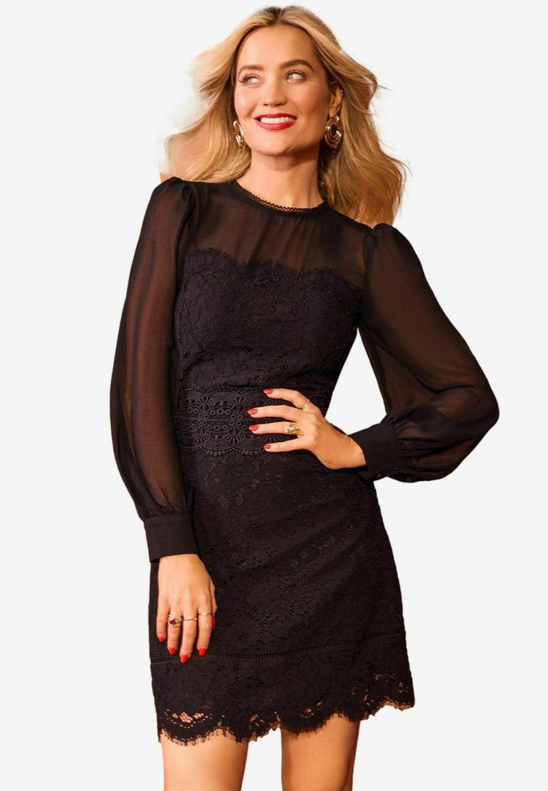 Love & Roses PETITE FIT - Enostavna obleka - black lace