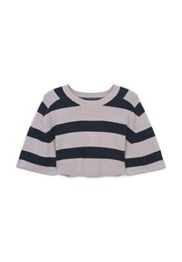 CROP A RIGHE - T-Shirt print - var ultrablack