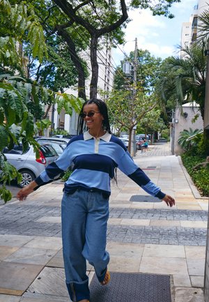 IHBOSTON LS14 - Top s dlhým rukávom - blue comb polo