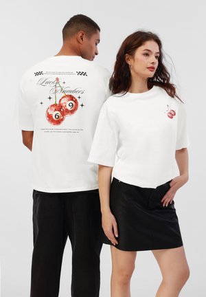 UNISEX - Print T-shirt - cream