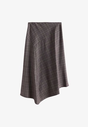 Next, ASYMMETRIC MIDI SKIRT - A-snit nederdel - neutral check