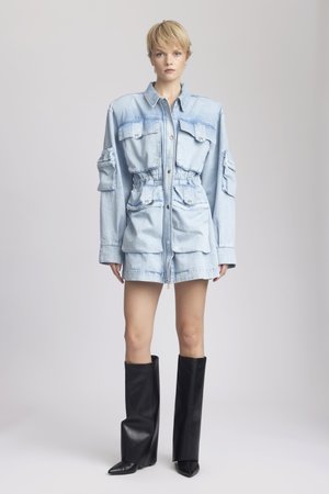 Gestuz VINNY SHIRT - Skjorte - light blue washed